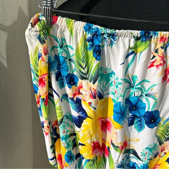 Tommy Bahama floral romper tropical floral romper rayon L NWOT - Picture 5 of 13